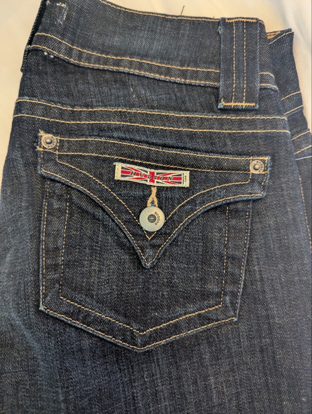 Hudson Jeans Women’s Dark Blue Jeans with Signature Back Pocket